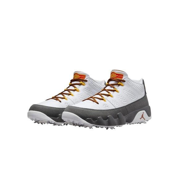 Nike Air Jordan 9 Golf Shoes Mens Size 9.5 Low NRG US Open White Grey FN6931-100 - Picture 1 of 15